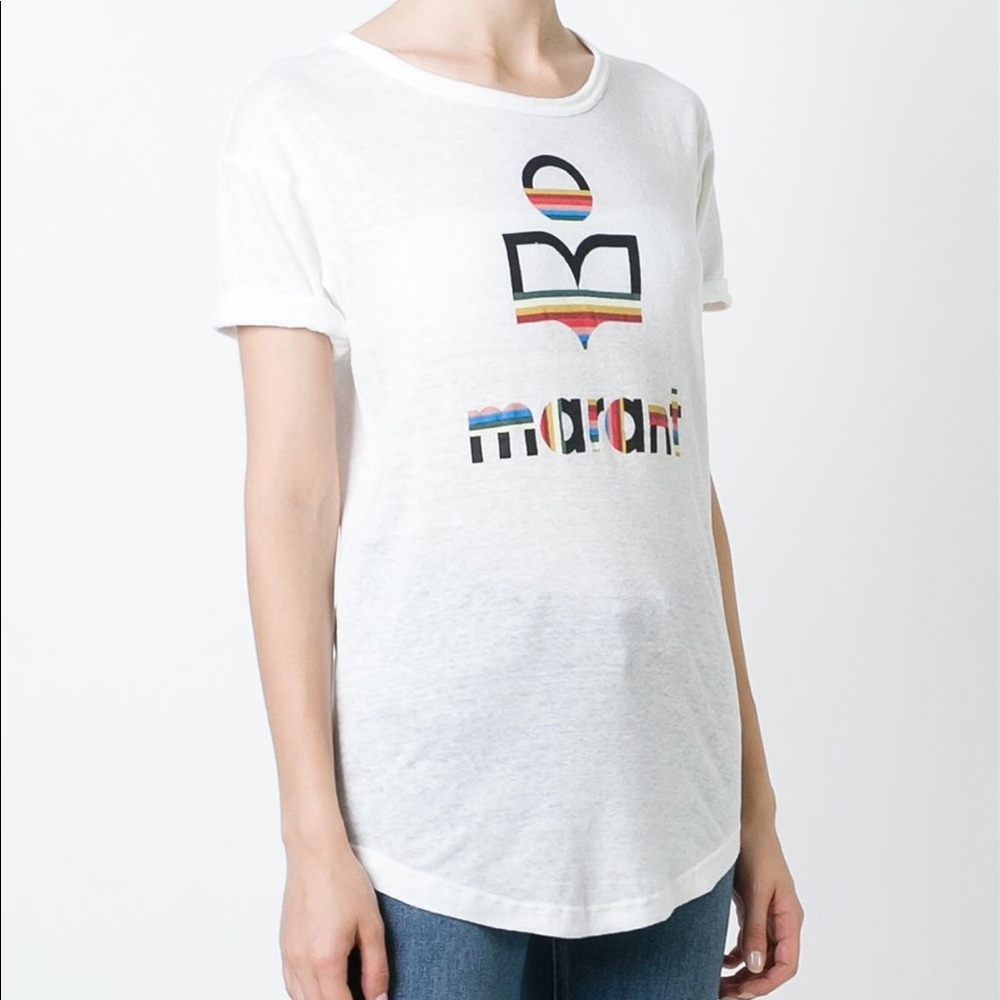 Isabel Marant White linen 'Kolda' T-shirt